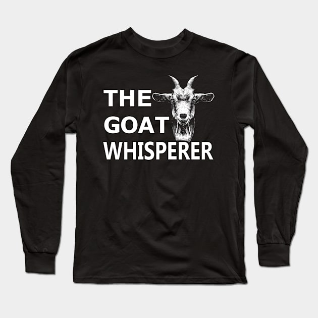 The Goat Whisperer Funny Novelty Long Sleeve T-Shirt by paola.illustrations